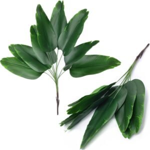 Artificial Monstera/Palm/Banana leaves/Green dill/Taro leaf Plants （Stems）