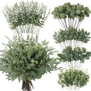 Artificial Eucalyptus/Monstera/Palm/Banana leaves/Green dill/Taro leaf Plants (Stems/Branches)
