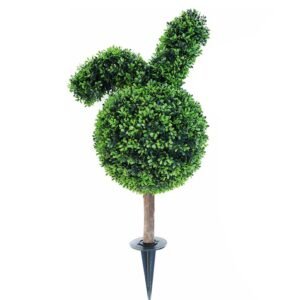 Artificial Bunny（Easter) Topiary Ball Trees with Ground Spikes