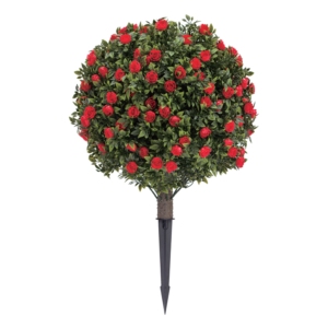 Artificial Flower Topiary Ball Trees with Ground Spikes