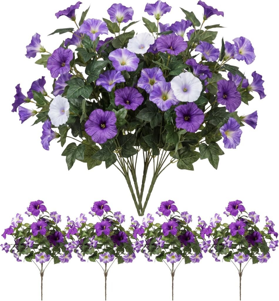 Artificial Morning Glory Flowers Stems/Bouquets